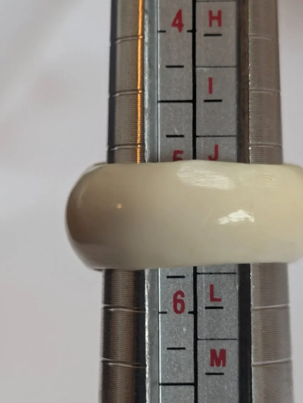 Vintage Carved Bovine Bone Dome Ring Size 5